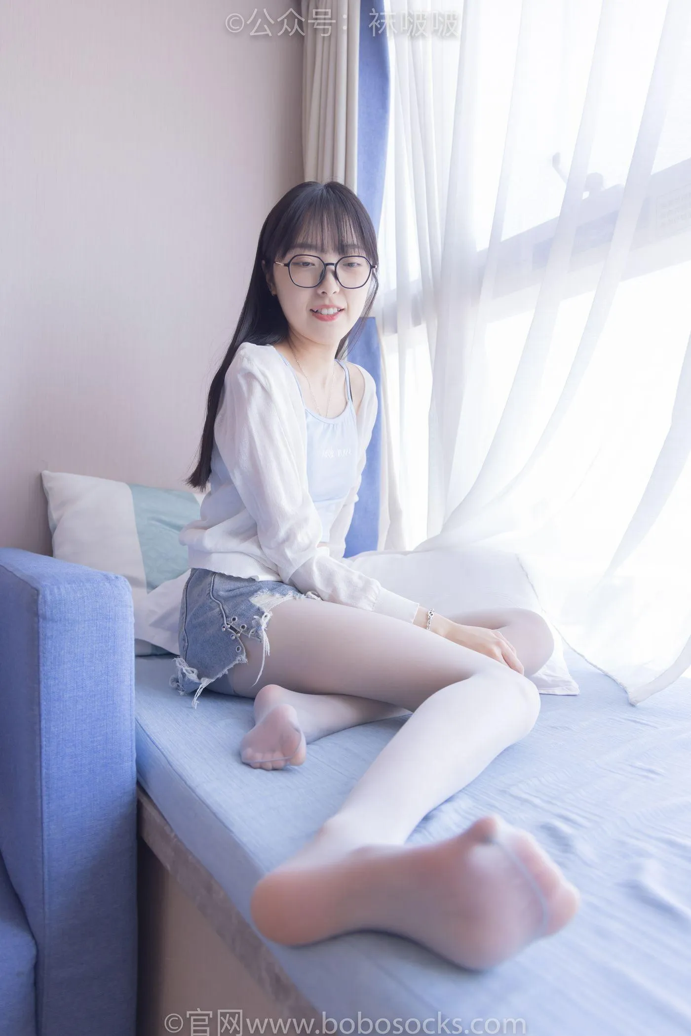 [BoBoSocks袜啵啵]NO.083 稚予-高跟鞋、凉鞋、白丝、裸足涂白色指甲油剧情 [140P]插图5